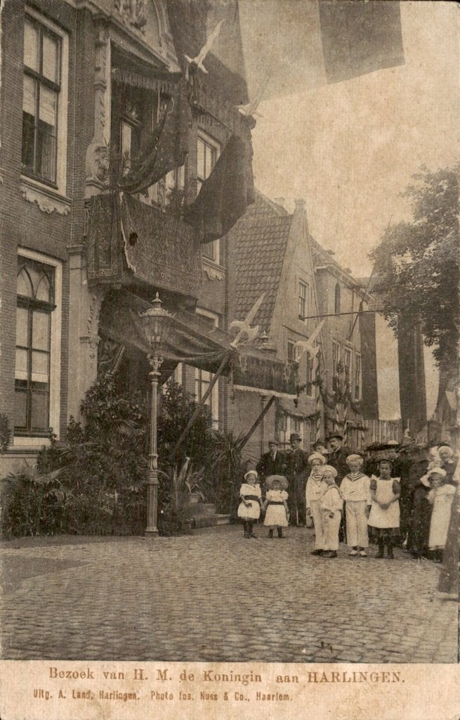 Harlingen - Bezoek - H. M. de Koningin, Ophalen of Verzenden, Voor 1920, Ongelopen, Friesland