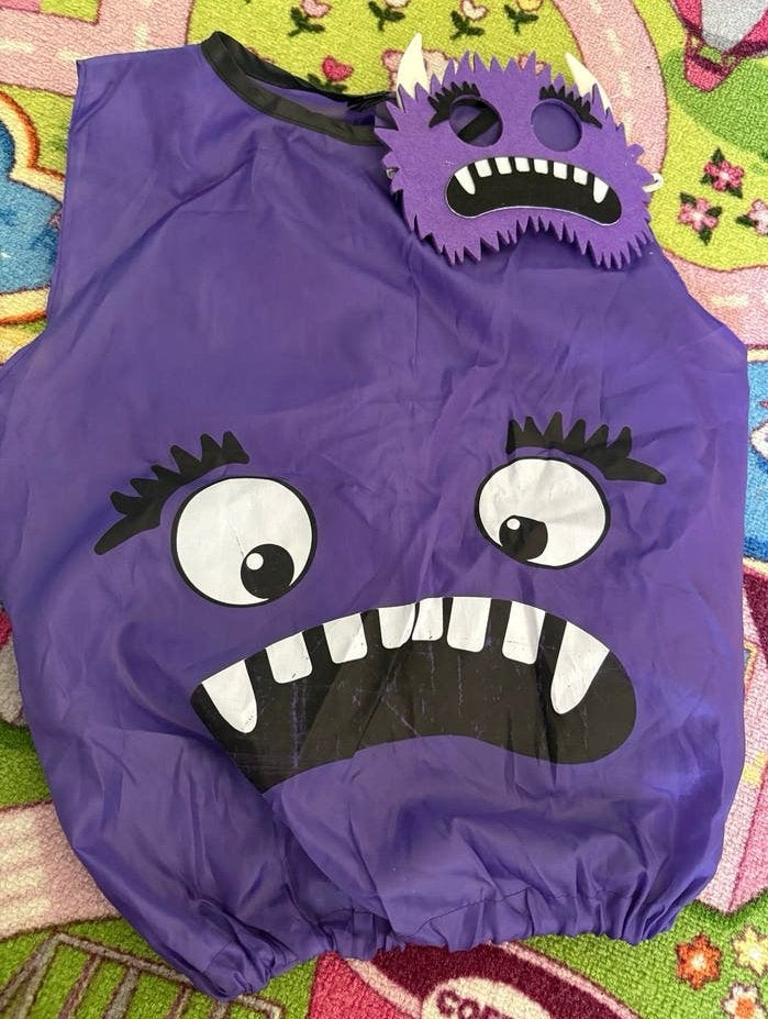 Paars monster kostuum voor kinderen, Ophalen, Gebruikt, 104 of kleiner, Jongen of Meisje