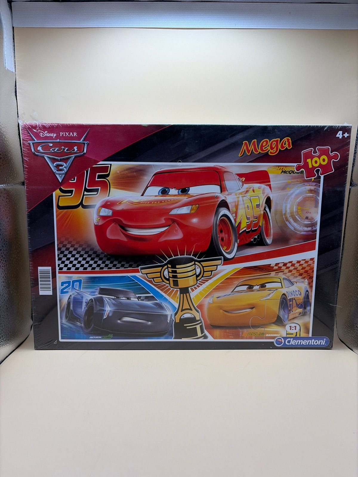 Disney Pixar Cars 3 Mega Puzzel 100 stukjes Clementoni, Ophalen of Verzenden, Meer dan 50 stukjes, Nieuw, 4 tot 6 jaar