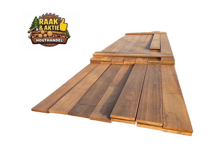 Hardhouten planken - geschaafd 1.8x14.0 cm - nr: HP122, Tuin en Terras, Palen, Balken en Planken, Ophalen, Nieuw, 250 cm of meer