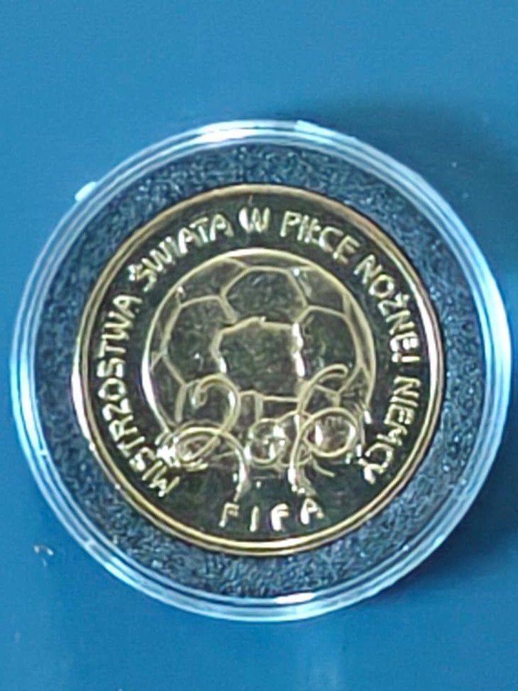 2 Zloty Polen 2006 WK Voetbal Duitsland, Ophalen of Verzenden, Polen, Losse munt
