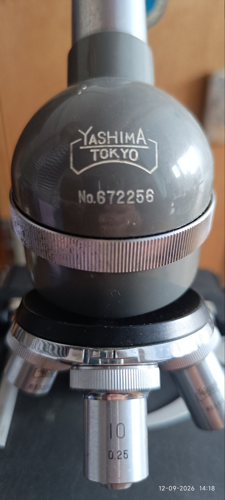 Yashima Tokyo Biologische Microscoop vintage(1967), Ophalen, Gebruikt, 1000x of meer, Biologische microscoop