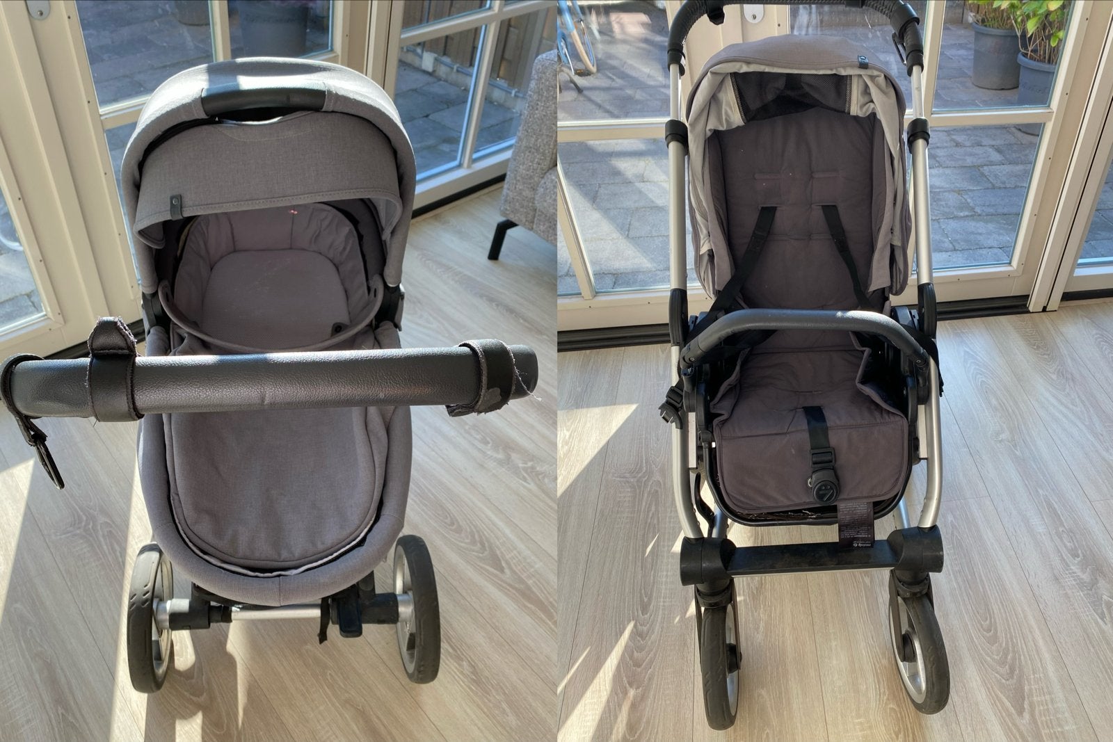 Mutsy Nio kinderwagen met reiswieg en zitje, Ophalen, Gebruikt, Combiwagen, Met reiswieg