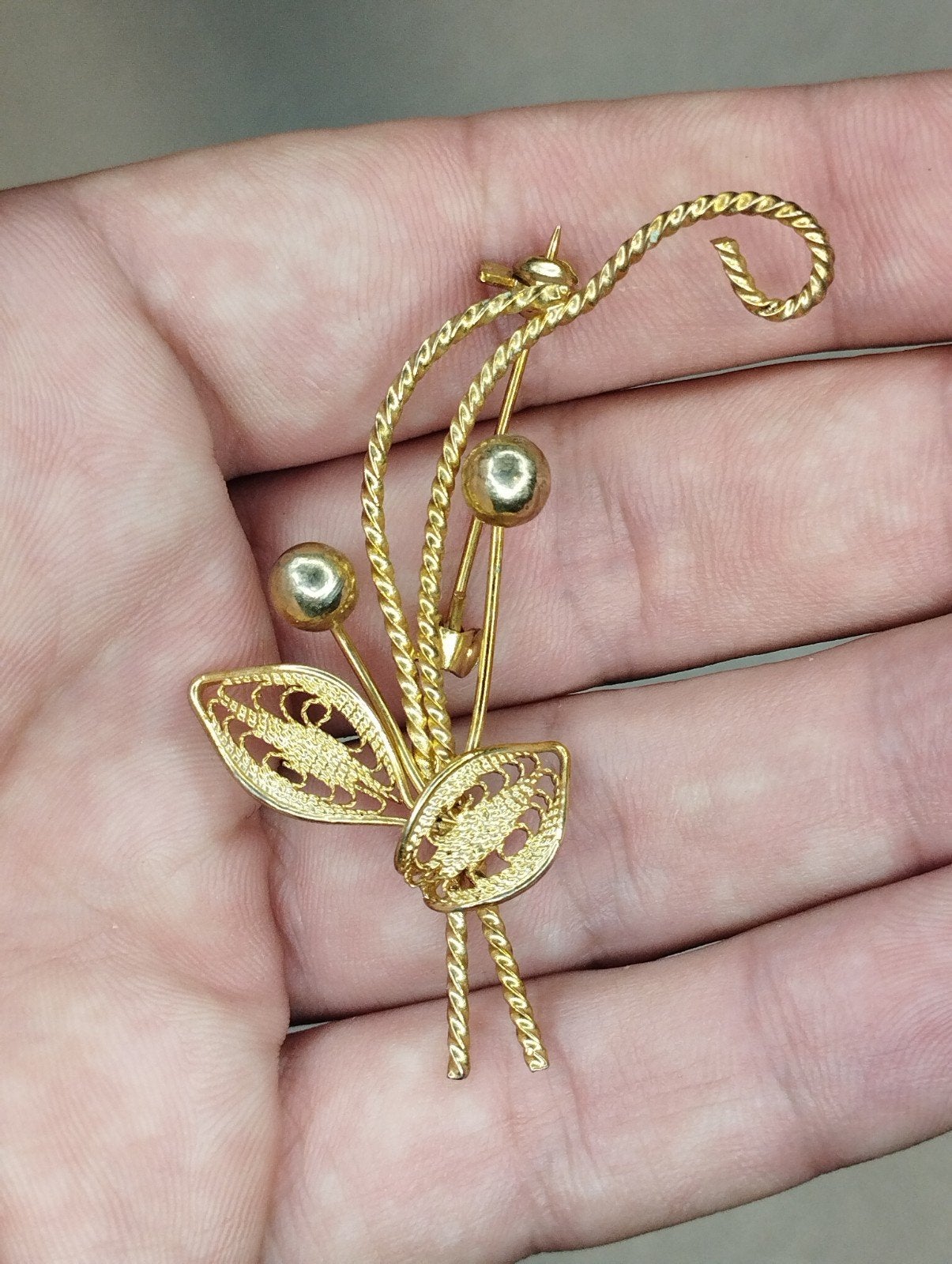 Prachtige vintage broche, Ophalen of Verzenden, Zo goed als nieuw, Overige materialen