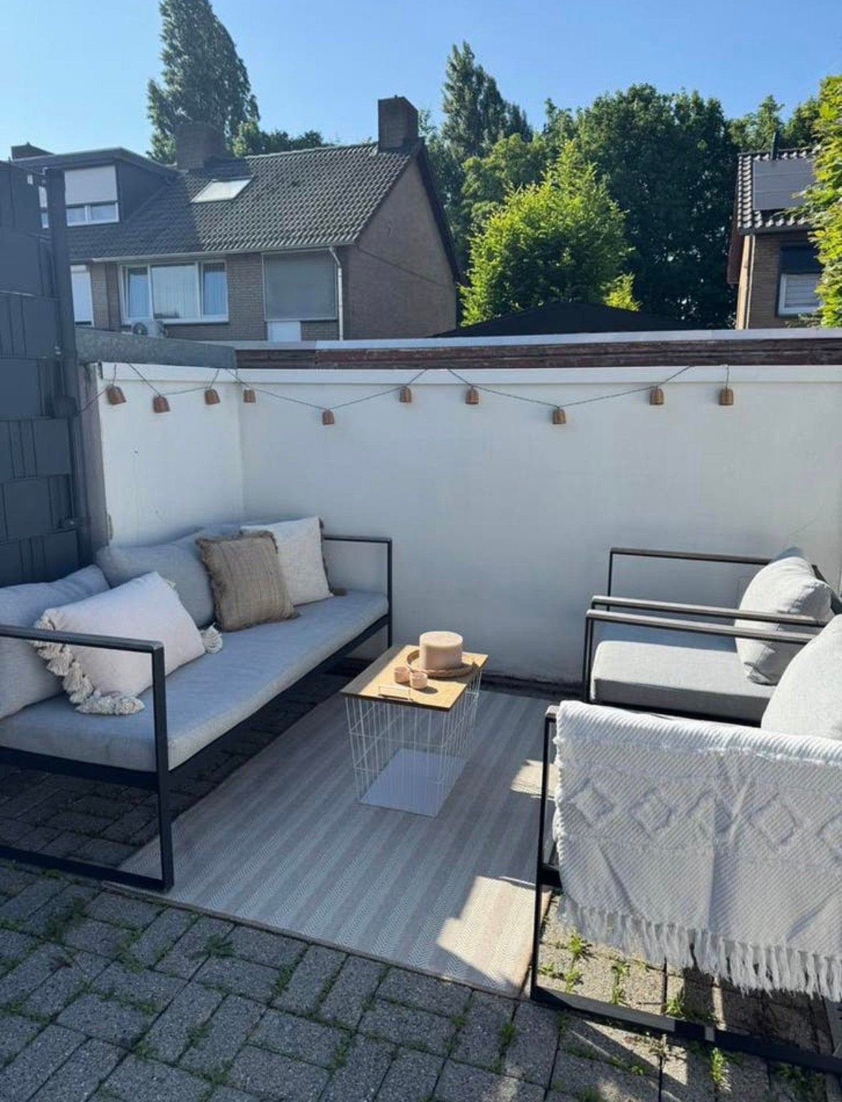 Loungeset inclusief tuinkussens, Tuin en Terras, Tuinsets en Loungesets, Ophalen, 5 zitplaatsen, Gebruikt, Aluminium