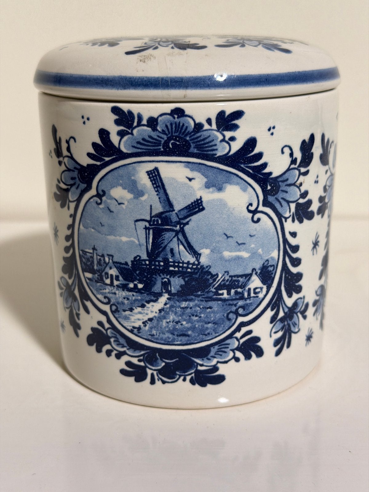 Delfts Blauw Goudse Siroopwafels Pot Markus Korenbloem, Antiek en Kunst, Ophalen
