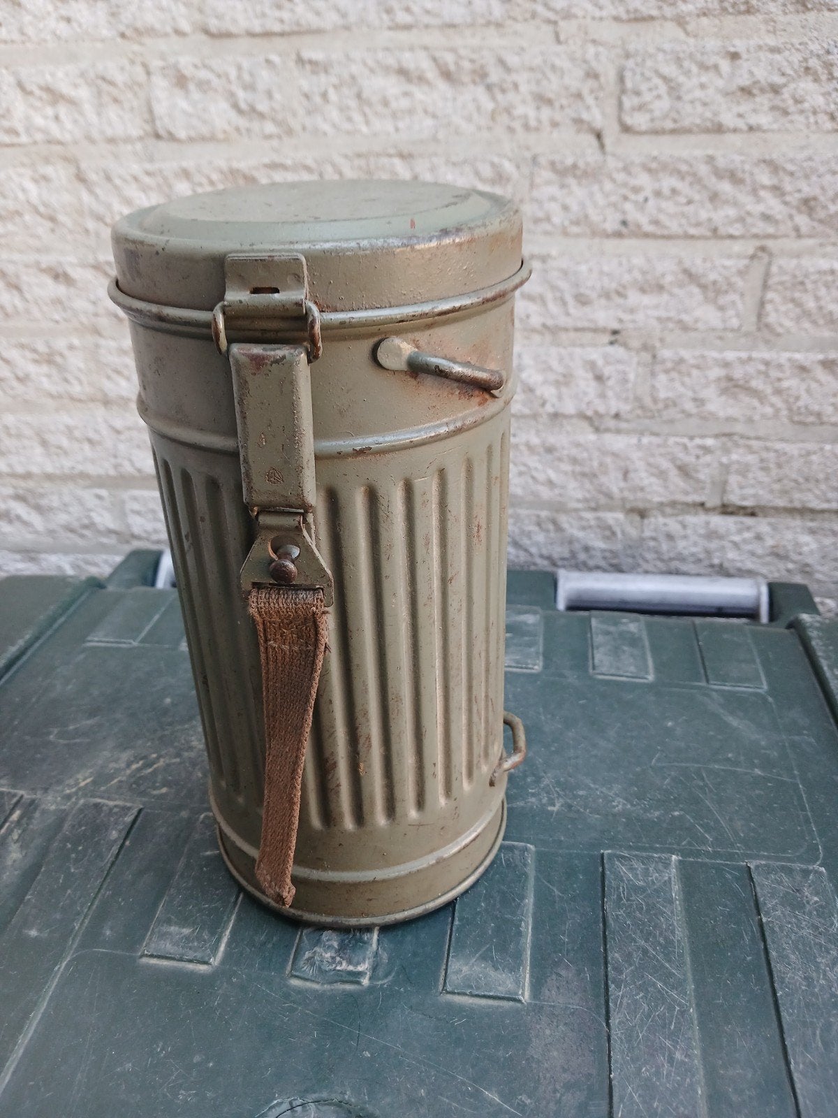 Duits gasmasker bus 1938 masker 1940, Ophalen of Verzenden, Duitsland