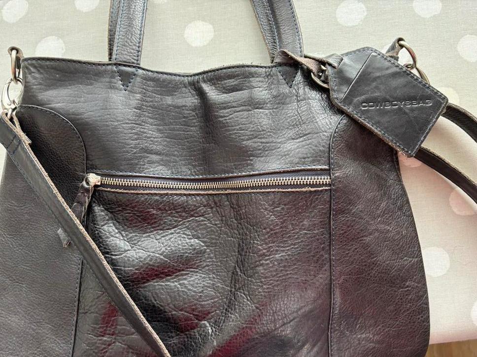 Cowboysbag shopper donkerblauw ., Ophalen of Verzenden, Zo goed als nieuw, Blauw, Shopper