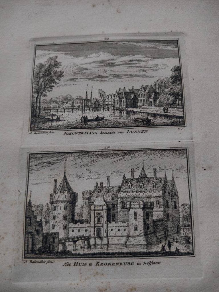 235/236 Nieuwersluis en Loenen Kronenburg Gravure dl 3, Ophalen of Verzenden