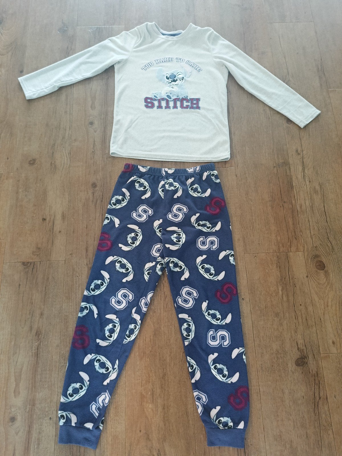 Disney Stitch Pyjama Set - Maat 146 (10-11 jaar), Nacht- of Onderkleding, Gebruikt, Jongen of Meisje, Ophalen of Verzenden