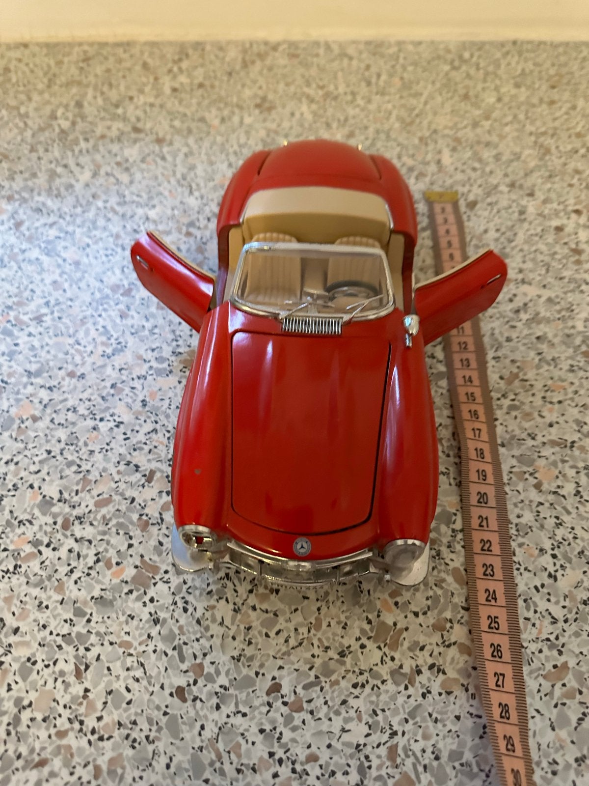 Prachtige rode Mercedes-Benz 190 SL schaalmodel, Ophalen of Verzenden, Zo goed als nieuw, Auto, Overige merken