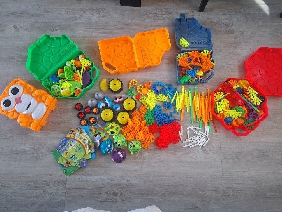 Grote set Kid K'nex met opbergboxen en handleidingen, Kinderen en Baby's, Ophalen of Verzenden, Gebruikt, K'nex
