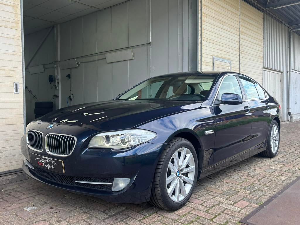 BMW 5-Serie 535i 306pk Aut. 2012 Blauw, Auto's, BMW, Achterwielaandrijving, Beige, 1675 kg, 2000 kg