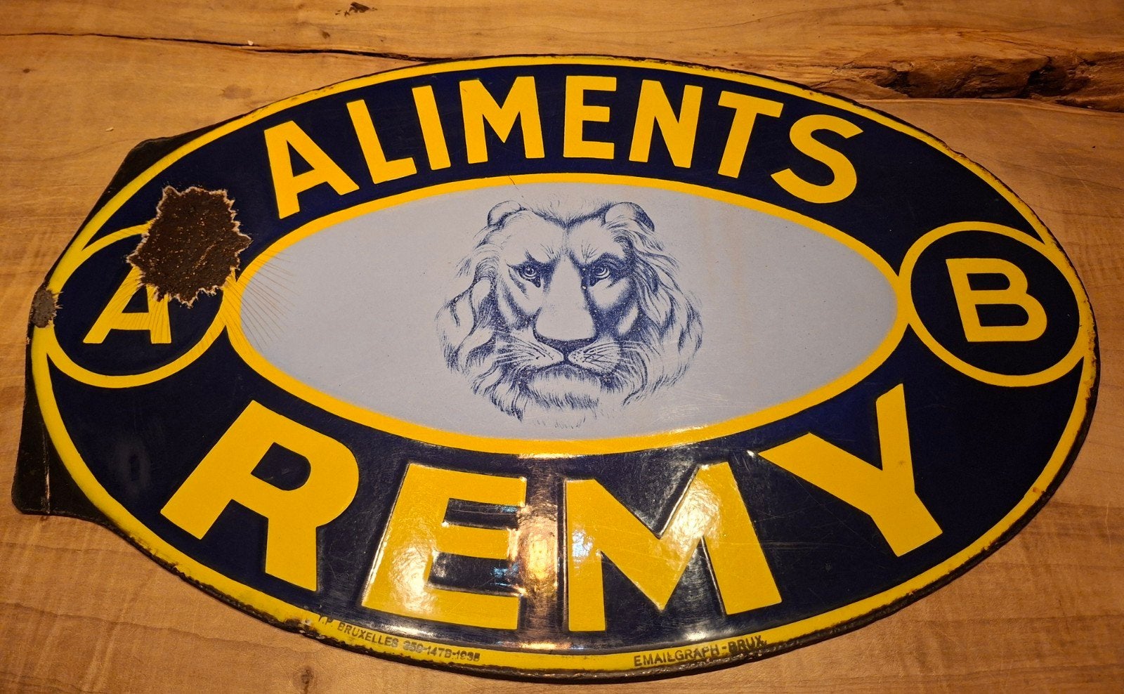 emaille reclamebord Aliments remy, Ophalen of Verzenden, Gebruikt, Reclamebord