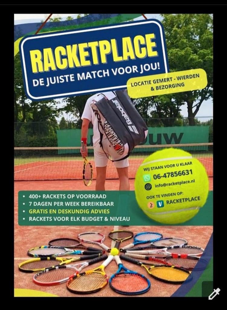 Tennisracket nodig? Stuur even een berichtje, Sport en Fitness, Tennis, Ophalen of Verzenden, Racket