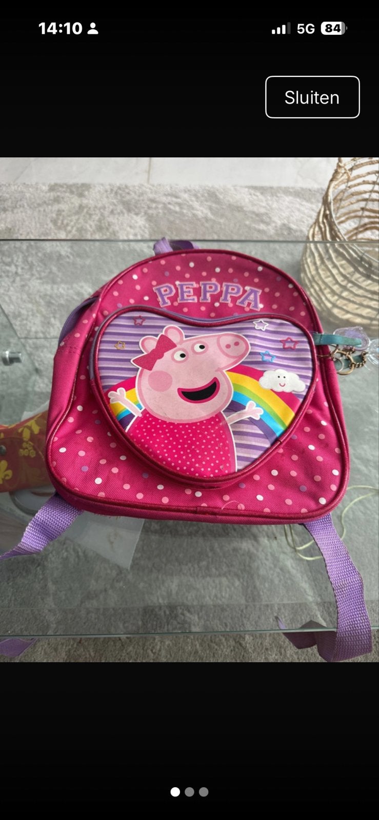 Peppa Pig rugzak voor kinderen, Gebruikt, Minder dan 30 cm, Disney of Dora, Ophalen of Verzenden