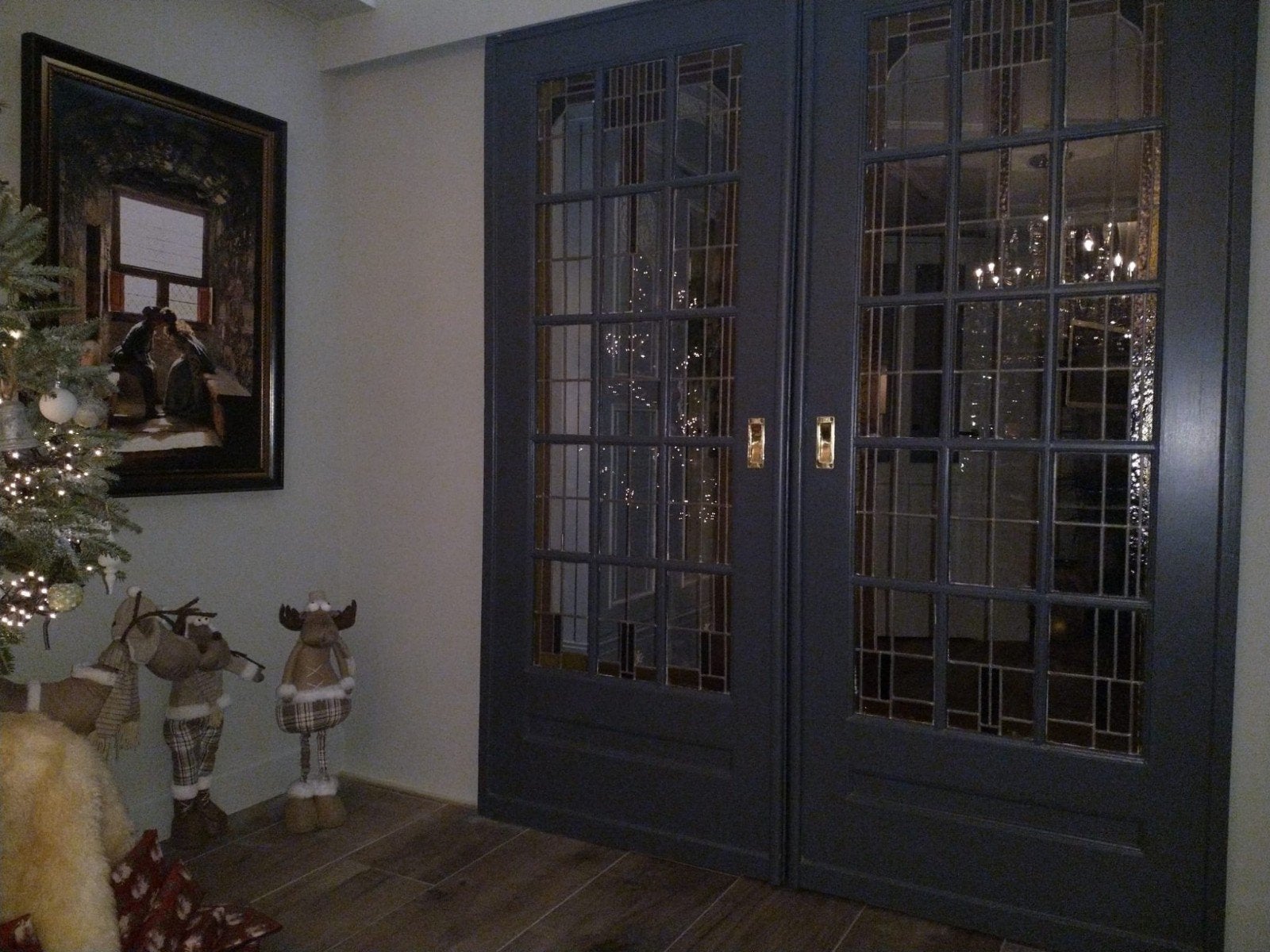 Amsterdamse en-suite deuren met glas in lood, Doe-het-zelf en Verbouw, Glas en Ramen, Ophalen, Gebruikt, Glas in lood, Overige typen