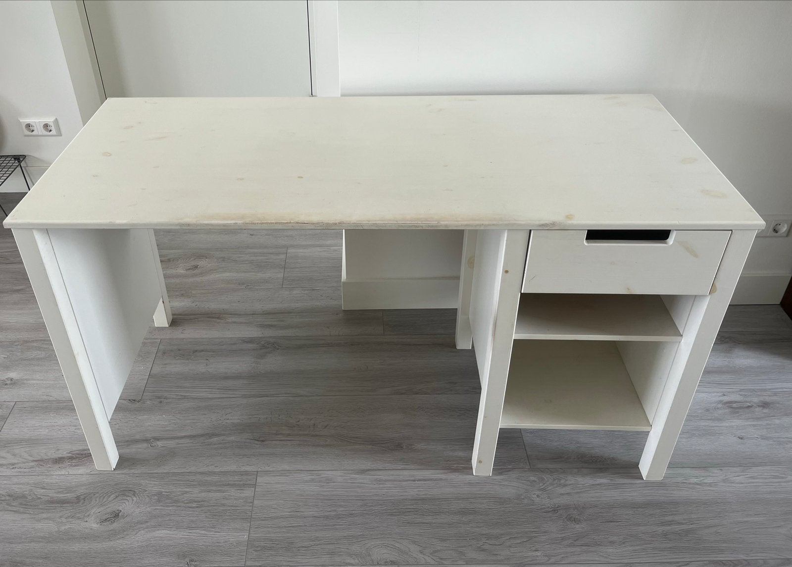 Bureau met ladeblok - 140x60 cm, Huis en Inrichting, Bureaus, Ophalen, Met lades, Gebruikt, Overige typen