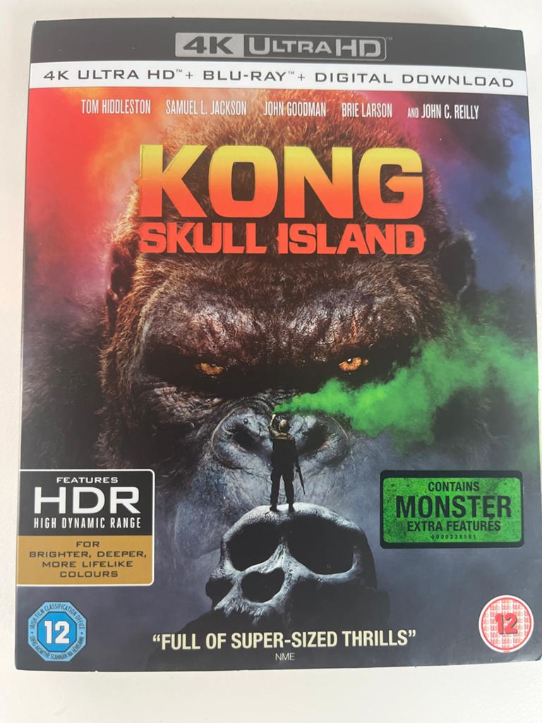 Kong: Skull Island 4K Ultra HD + Blu-ray + Digital Download, Ophalen of Verzenden, Zo goed als nieuw, Actie