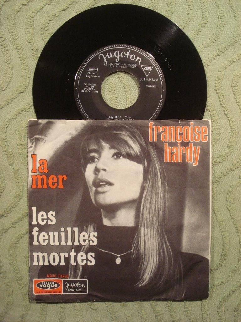 Françoise Hardy 7" Vinyl Single: ‘La mer’ (Joegoslavië), Gebruikt, 7 inch, Single, Ophalen of Verzenden