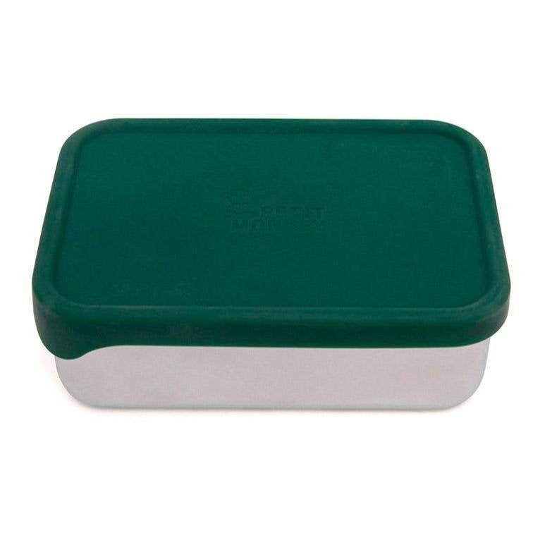 Lunchbox broodtrommel RVS Groen Petit Monkey, Info@petitmonkey.com, Petit Monkey, Nieuw, Ophalen of Verzenden