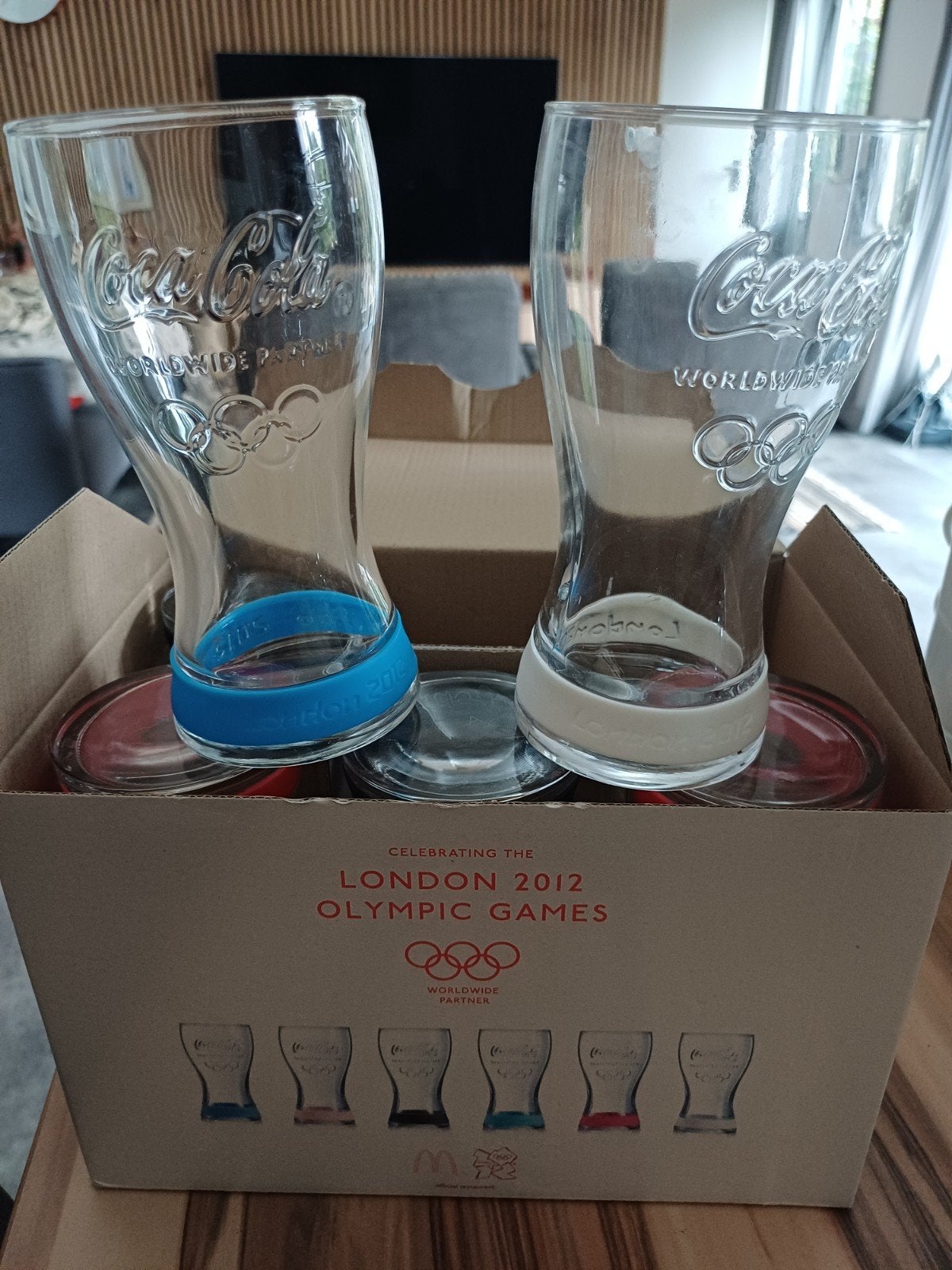 Coca-Cola Olympische Spelen London 2012 glazen set, Nieuw, Ophalen of Verzenden, Meerkleurig, Overige merken
