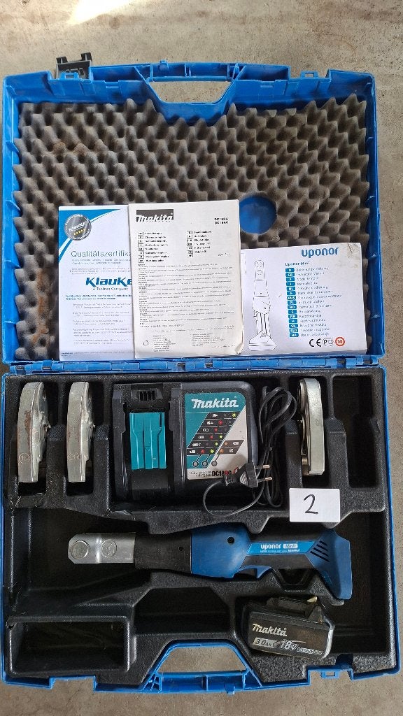 Uponor Mini Map2 + Klauke EK425CL accu Perstangen, ,, Ophalen of Verzenden, Zo goed als nieuw, ,