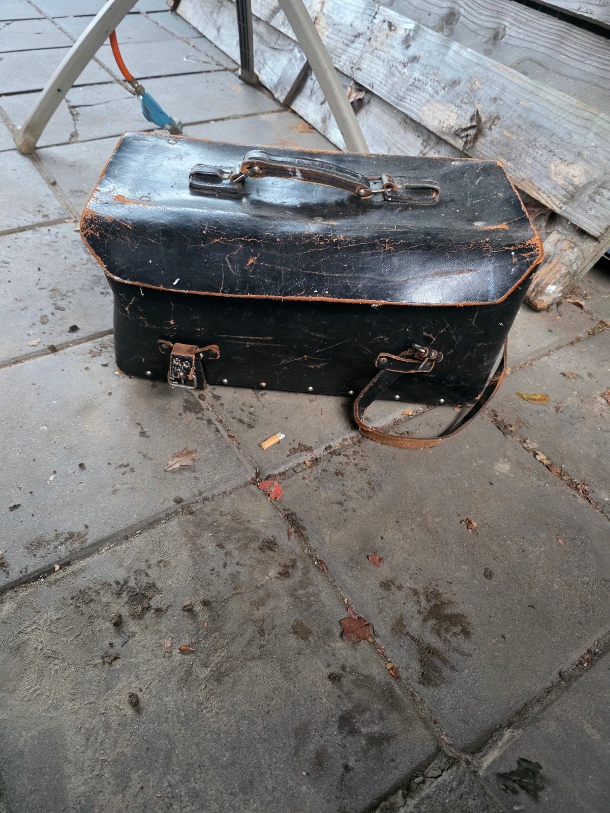 Vintage leren gereedschapskoffer, Ophalen of Verzenden