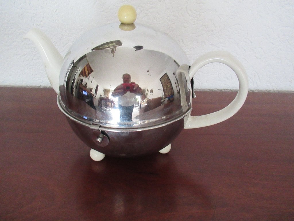 BREDEMEIJER Cosy Theepot met omhulsel gaaf € 100, Theepot/fluitketel, Bredemeijer, Ophalen of Verzenden, Zo goed als nieuw