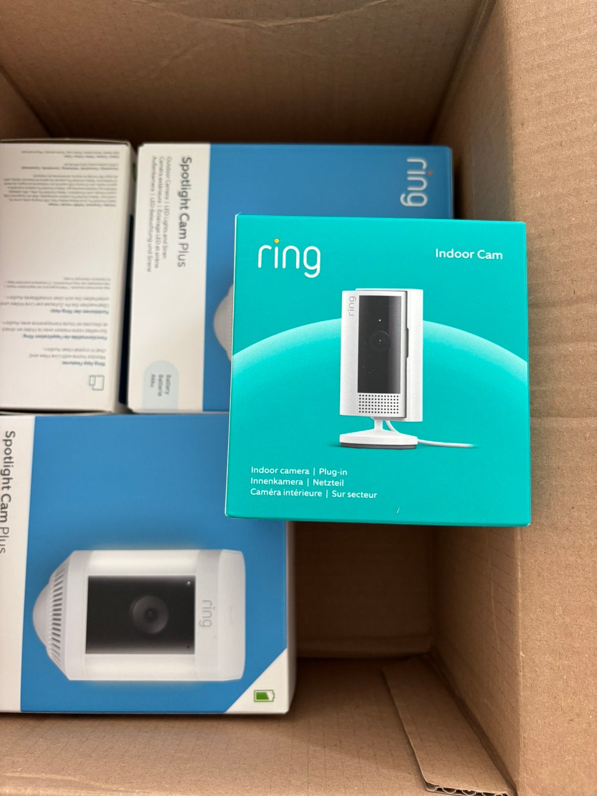 Videodeurbel Pro van Ring en twee Spotlight Plus camera's, Huis en Inrichting, Deurbellen, Nieuw, Draadloos, Ingebouwde camera