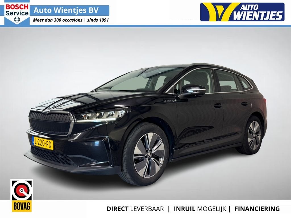 Skoda Enyaq iV 60 | 3-Fase | SoH 89% | Half Leer | Navi | Ca, Automaat, Gebruikt, 1865 kg, Zwart