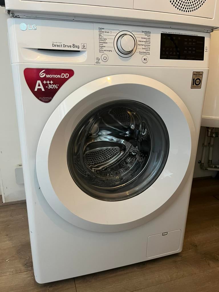 LG Wasmachine 8kg, 1200 tot 1600 toeren, Gebruikt, Energieklasse A of zuiniger, 8 tot 10 kg
