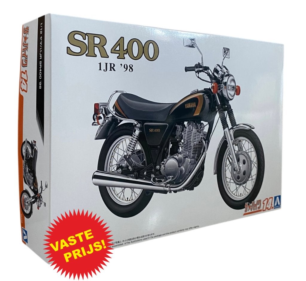 Yamaha 1JR SR400 '98 (Aoshima 06498) 1/12, Overige merken, Nieuw, Ophalen of Verzenden, Groter dan 1:32