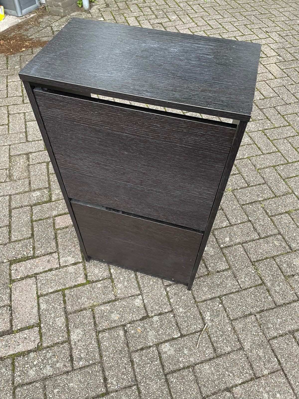 Zwart Ikea schoenenkastje met 2 vakken, Ophalen of Verzenden, Gebruikt