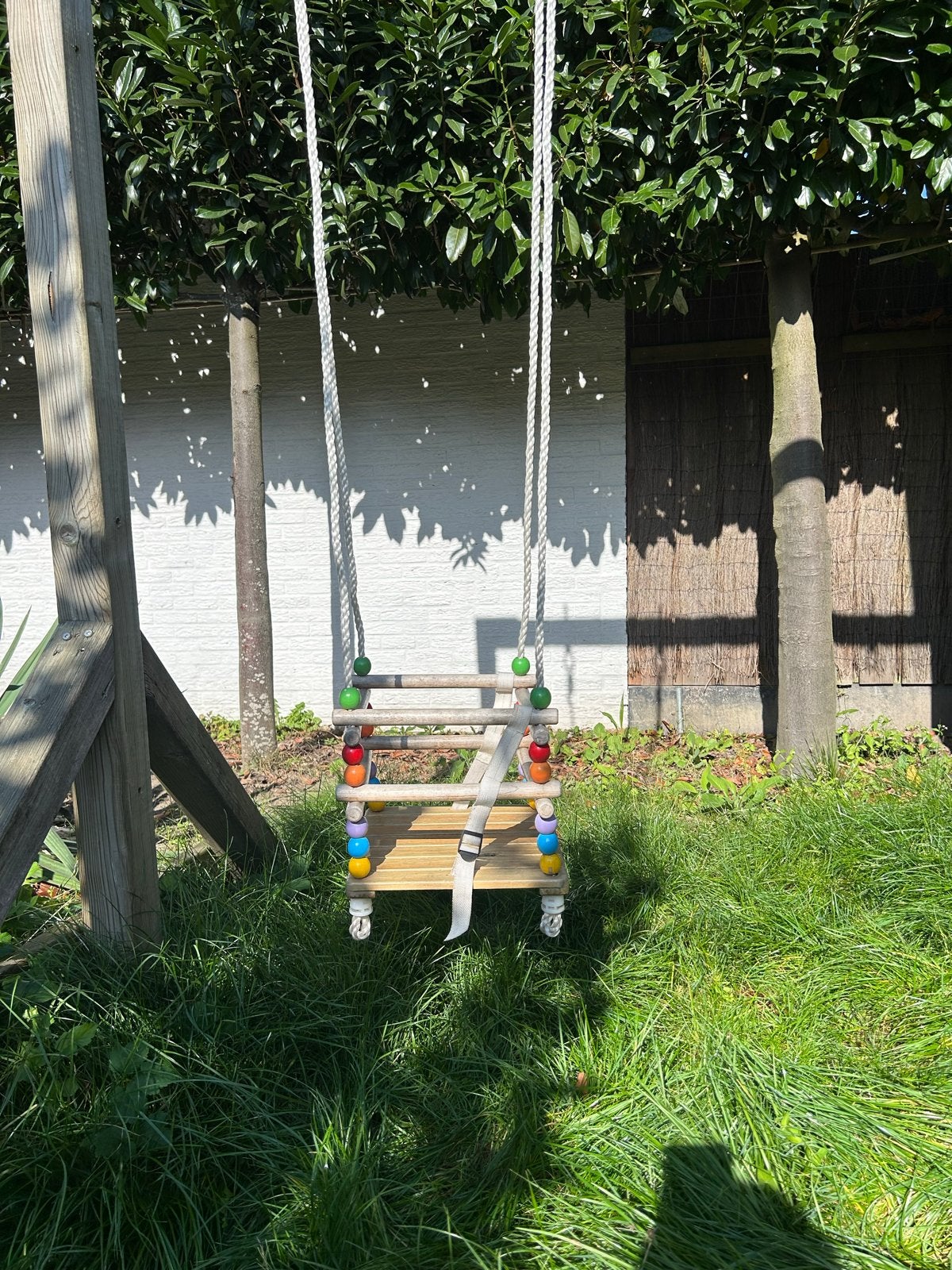 Houten schommel met gekleurde kralen, Kinderen en Baby's, Ophalen, Gebruikt, Schommel