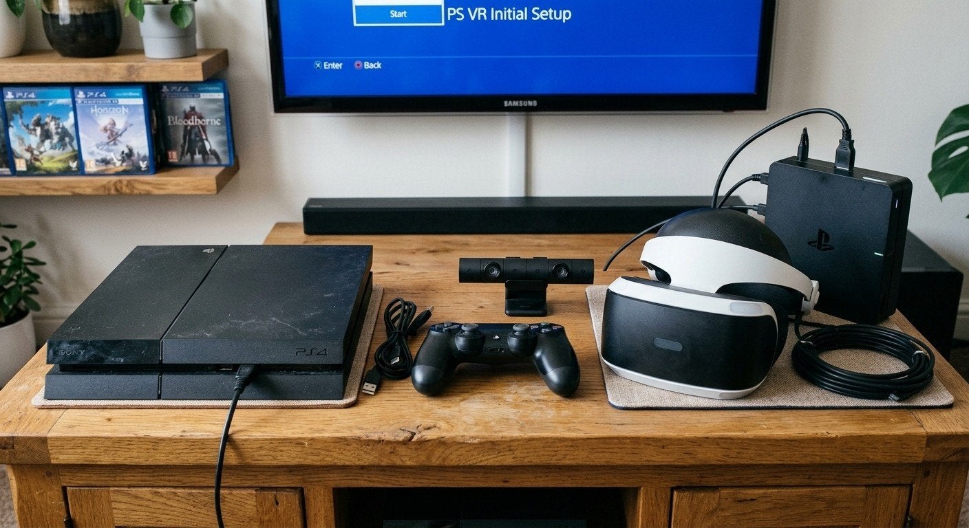 PlayStation 4 met PS VR en accessoires, 500 GB, Ophalen of Verzenden, Zo goed als nieuw, Met 1 controller