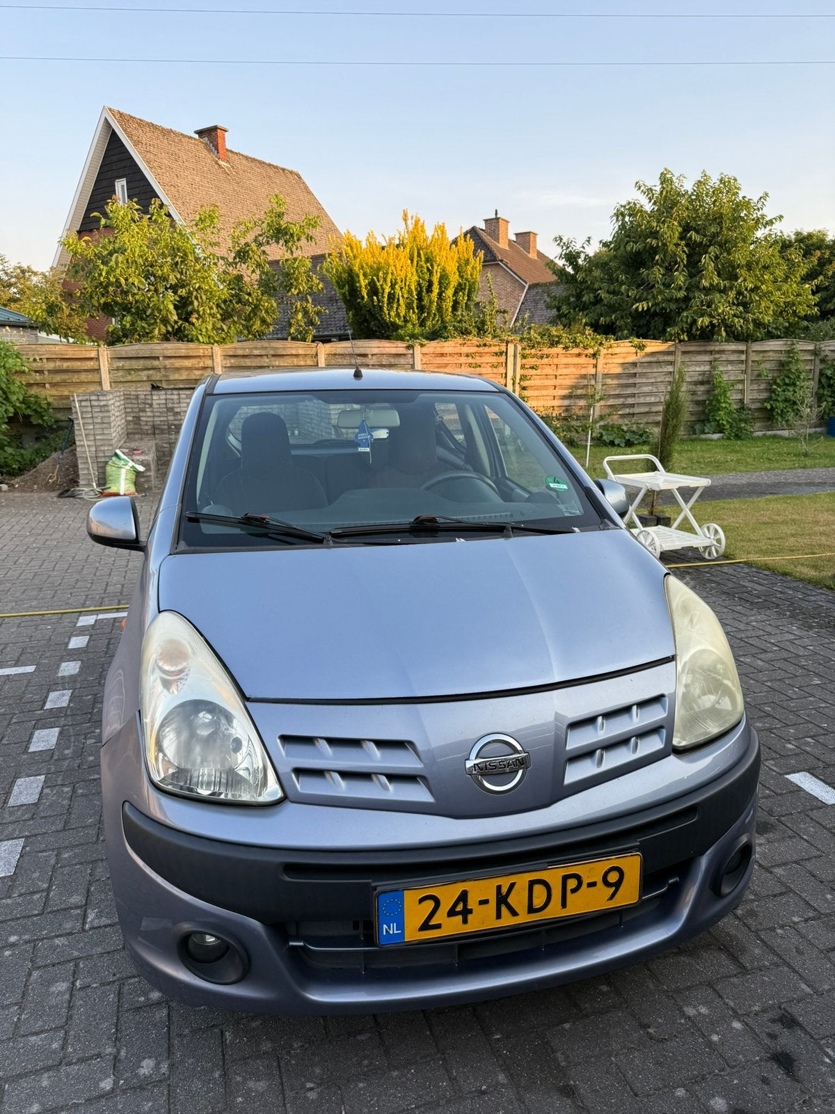 Nissan Pixo 1.0 50KW 5D 2009 Grijs, Auto's, Voorwielaandrijving, 200 kg, 4 stoelen, Origineel Nederlands