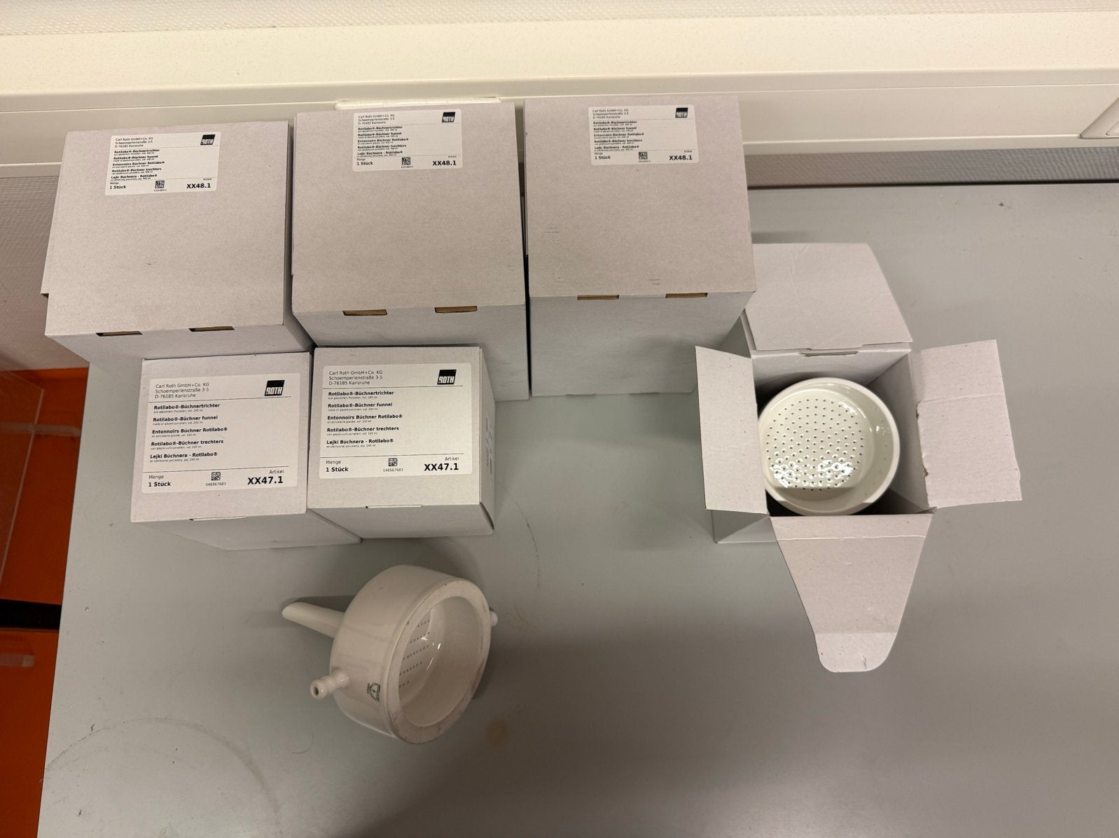 Laboratorium Büchner trechters - Diverse maten, Ophalen