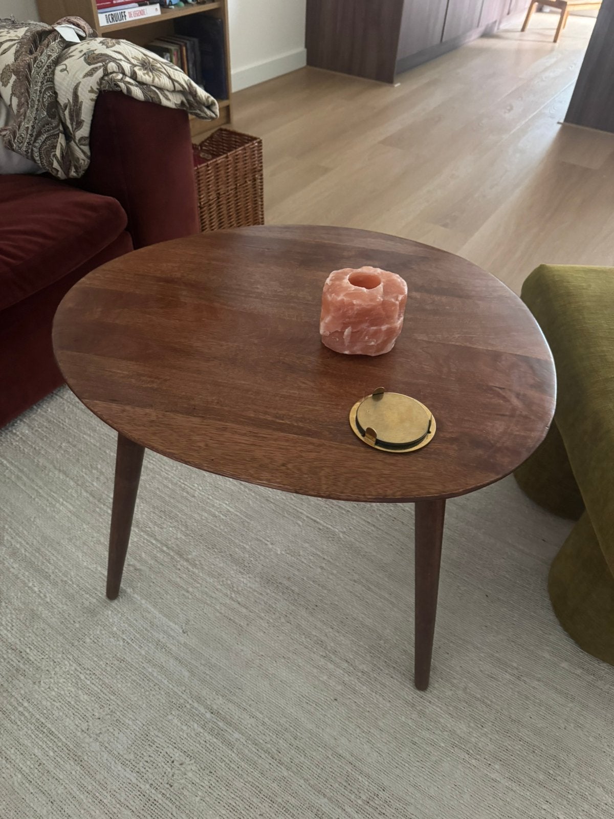 Houten bijzet/salon tafel Zara Home, Ophalen of Verzenden, Zo goed als nieuw, Rechthoekig, 50 tot 100 cm