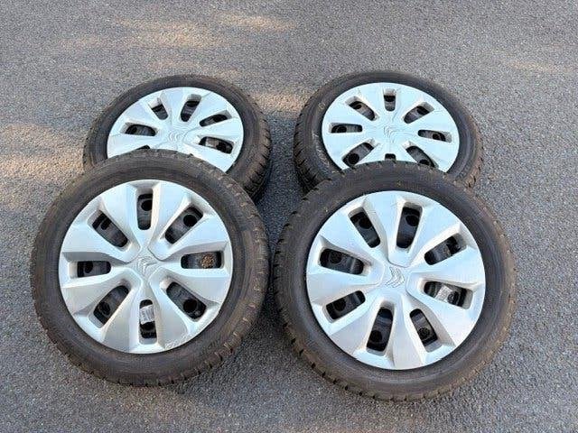 C1/Aygo wielen met winterbanden Michelin Alpin A3, Ophalen, 14 inch, 155 mm, Banden en Velgen