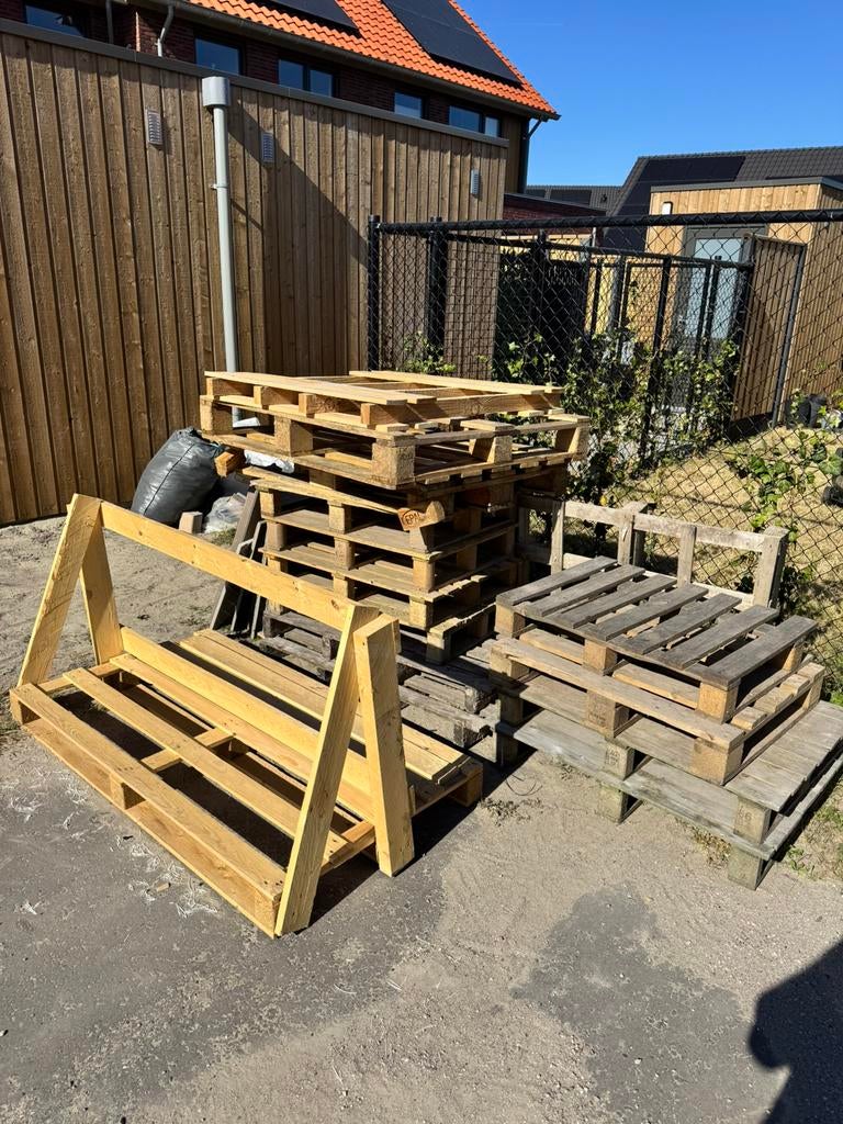 Gratis wooden pallets, Doe-het-zelf en Verbouw, Hout en Planken, Minder dan 25 mm, Eiken, Ophalen of Verzenden, Zo goed als nieuw