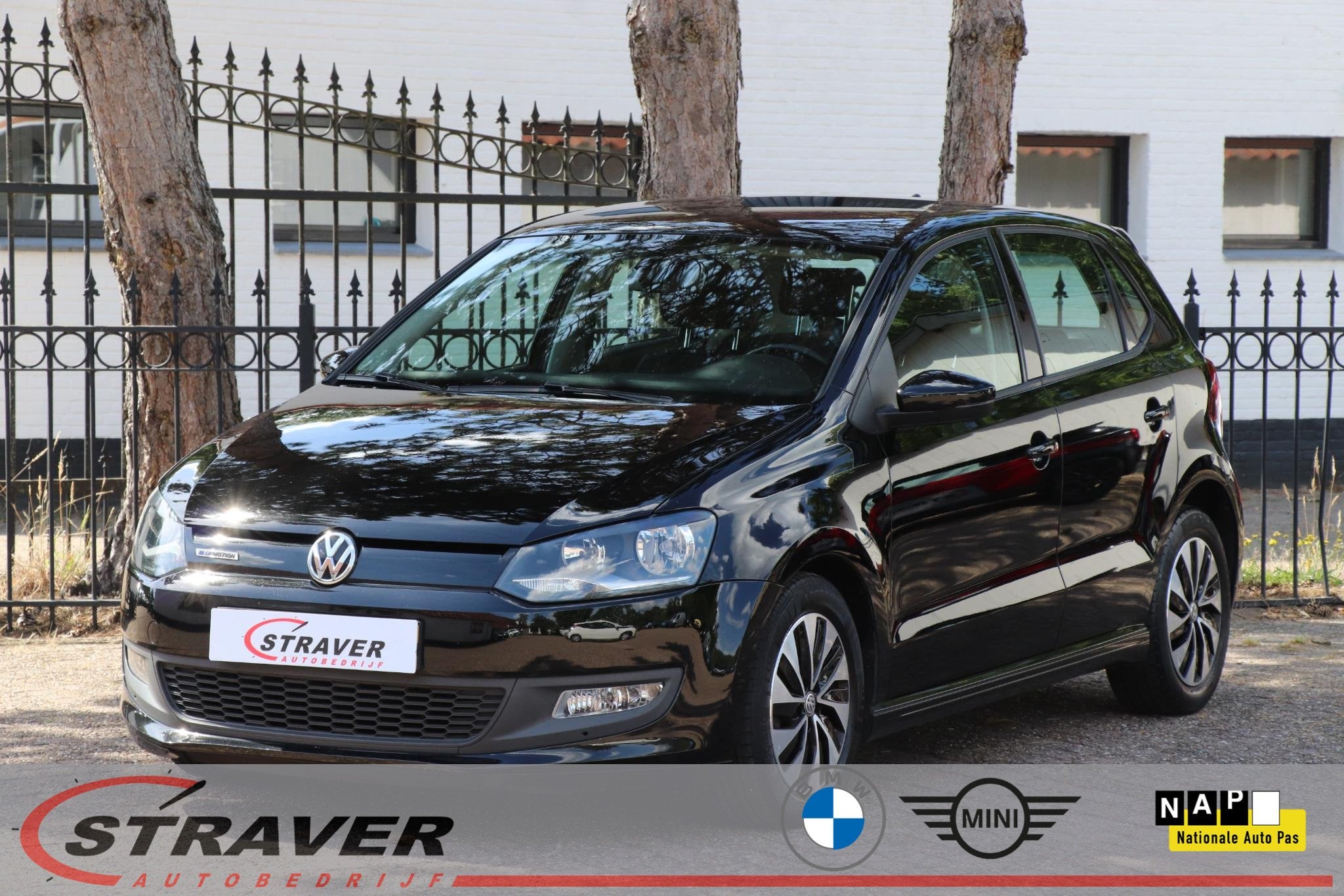 Volkswagen Polo 1.0 BlueMotion Edition |Airco |Navigatie, Voorwielaandrijving, Stof, 95 pk, Zwart