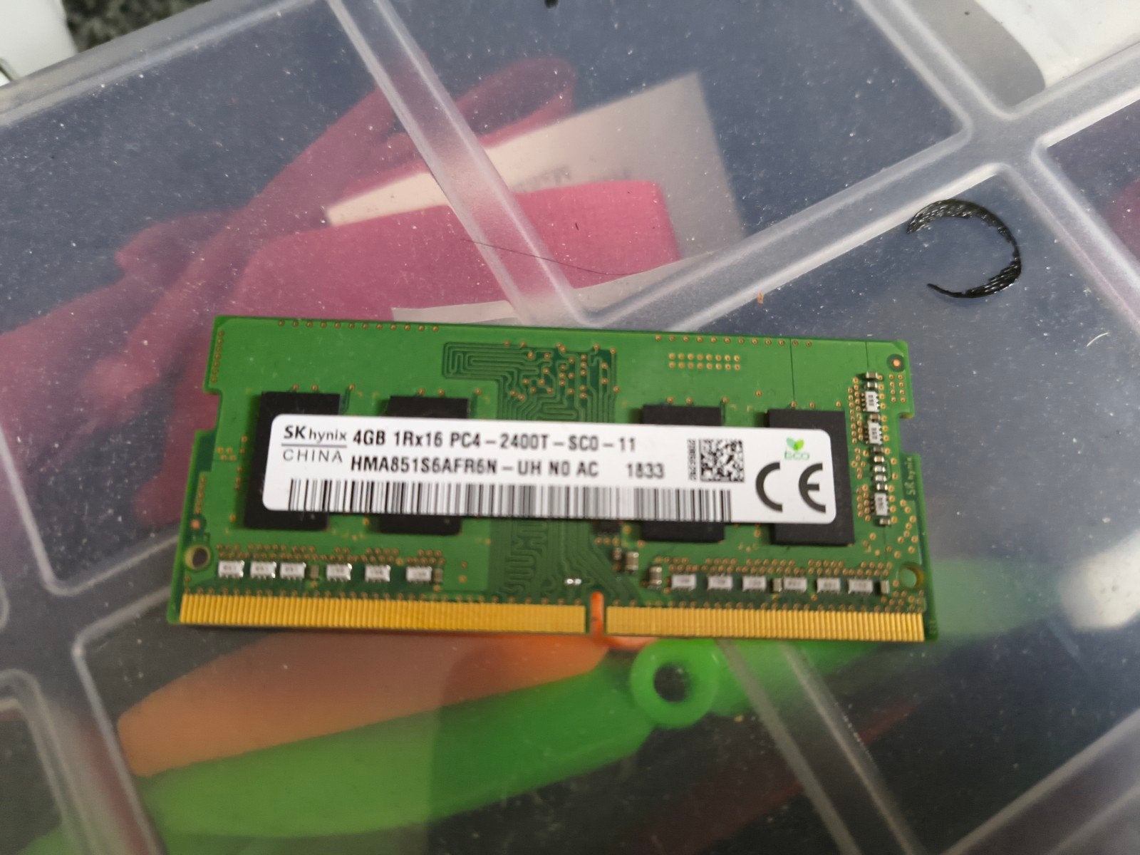 SK Hynix 4GB DDR4 RAM PC4-2400T SODIMM Laptop Geheugen, Computers en Software, RAM geheugen, Gebruikt, DDR4, Ophalen of Verzenden