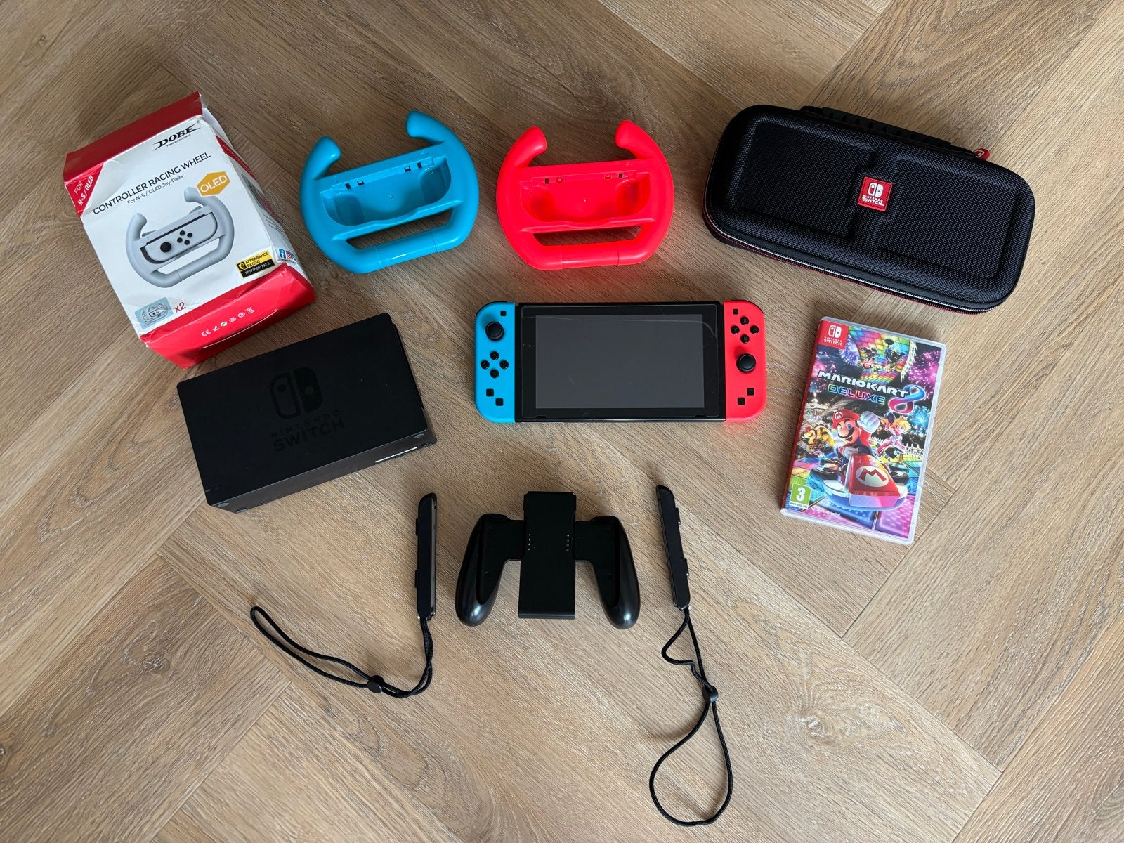 Nintendo Switch Original met Mario Kart 8 Deluxe bundel, Spelcomputers en Games, Met 2 controllers, Ophalen of Verzenden, Switch Original