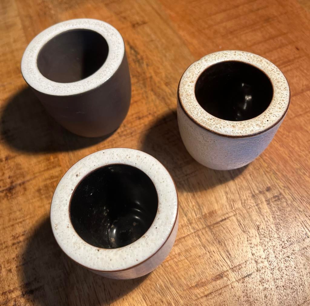3 Ravelli 229 keramieken potjes sigaretten lepel potjes, Ophalen of Verzenden