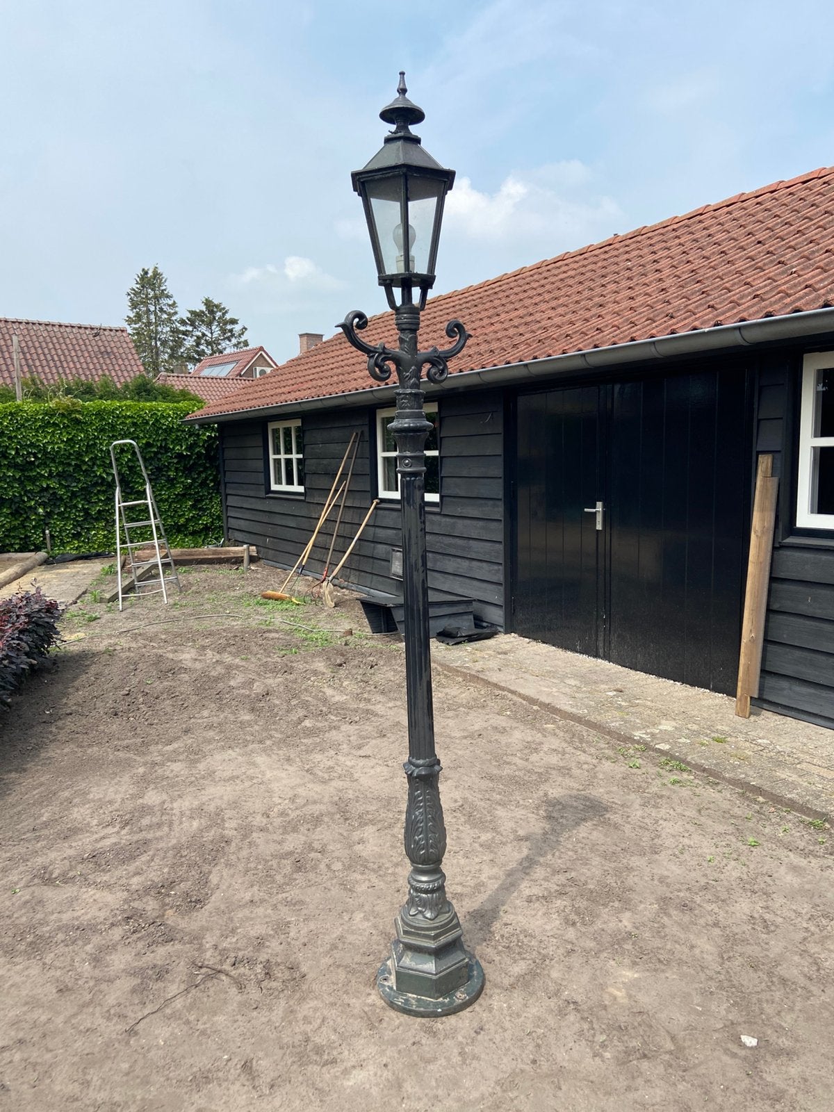 Klassieke lantaarn 250 cm hoog, Ophalen, Gebruikt, Staande lamp, Netvoeding