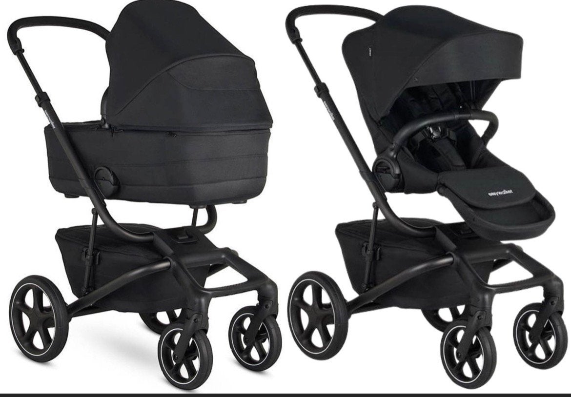 Easywalker Jimmey kinderwagen – Zwart – Complete set, Zo goed als nieuw, Verstelbare duwstang, Ophalen, Kinderwagen