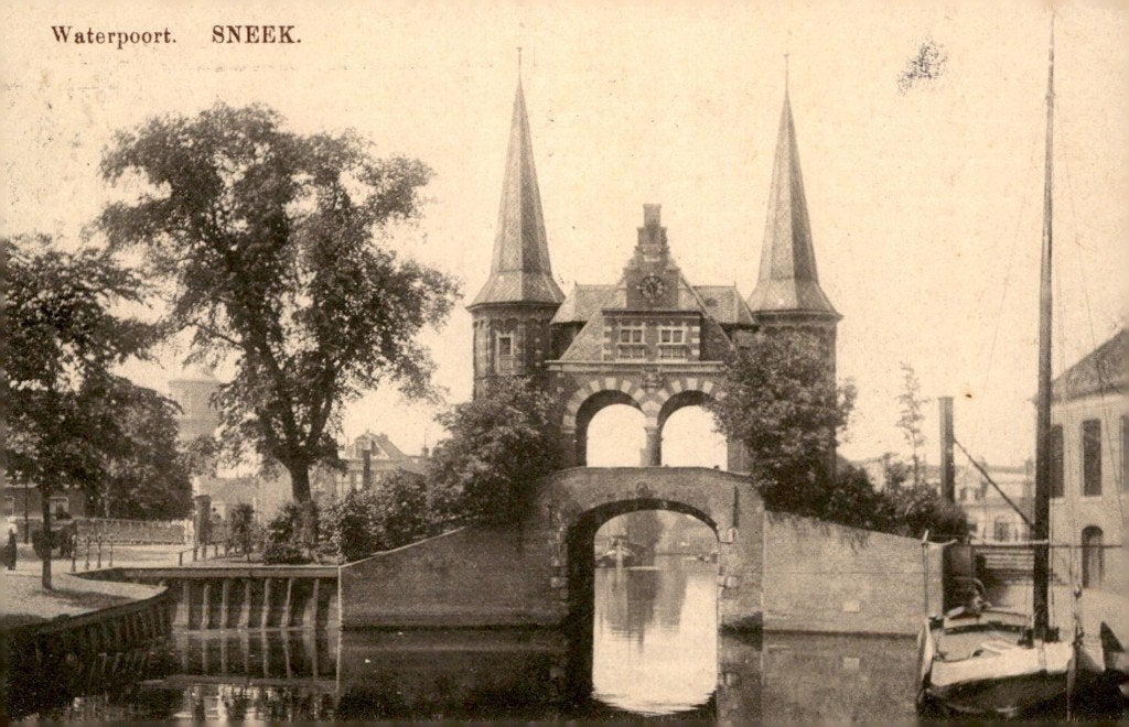 Sneek Waterpoort # 538, Verzenden, Voor 1920, Gelopen, Friesland