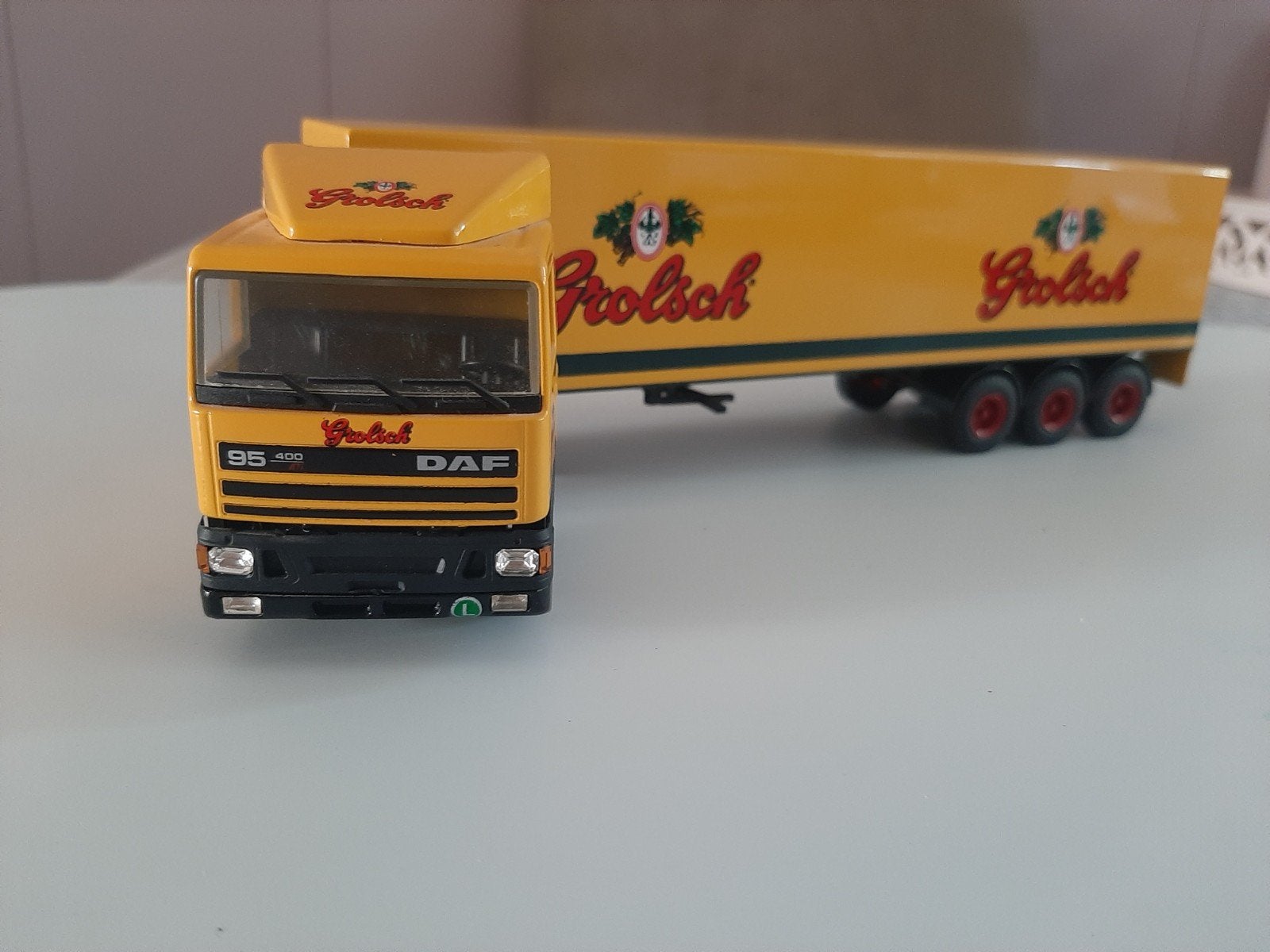 Grolsch Daf, Hobby en Vrije tijd, Modelauto's | 1:50, Ophalen of Verzenden, Zo goed als nieuw, Bus of Vrachtwagen, Lion Toys