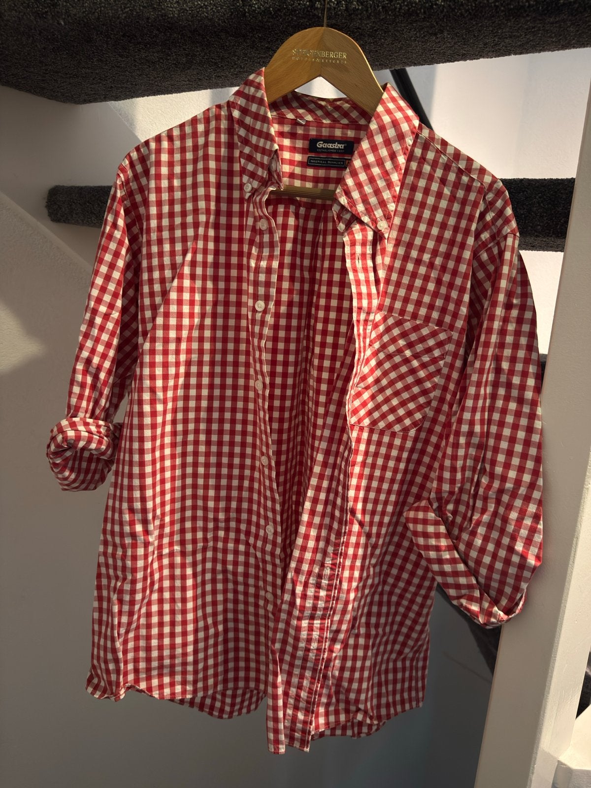 Oktoberfest Gaastra overhemd rood/wit L/XL, Ophalen, Zo goed als nieuw, Rood, Overige halswijdtes